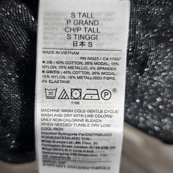 Gap Metallic Mockneck Midi Dress Sz Small Tall Like New - Picture 7 of 10